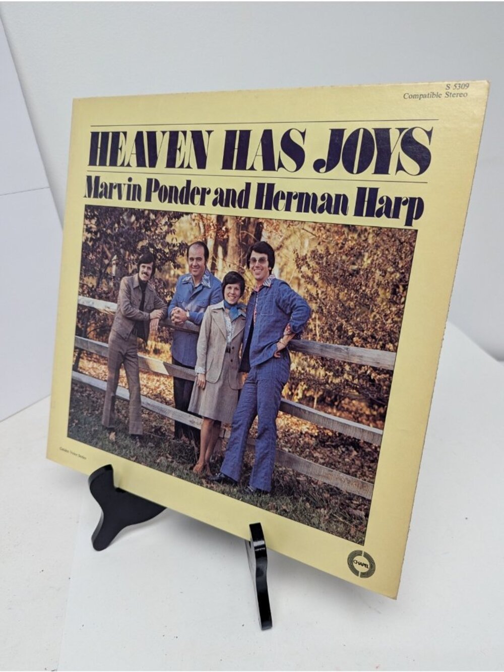 Heaven Has Joys S-5309 Marvin Ponder Herman Harp Chapel Records Vinyl Golden